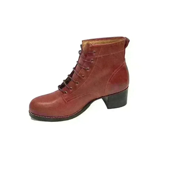 Adelante/Elena Women’s Burgundy/ Pomegranate Leather Lace Up Booties SZ 8B NWOB - Picture 9 of 15